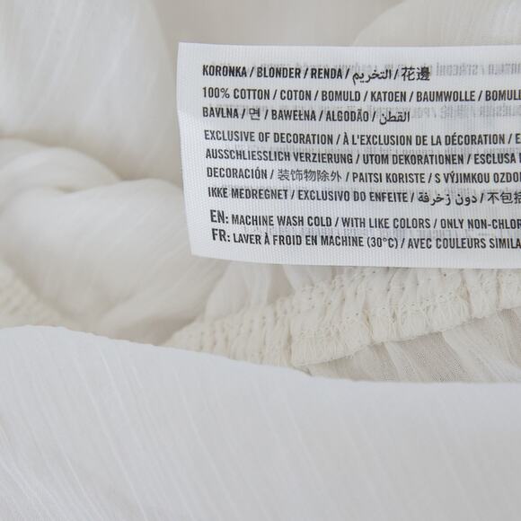 Abercrombie & Fitch Cotton Cottagecore Swissdot peasant blouse size L - Picture 5 of 6